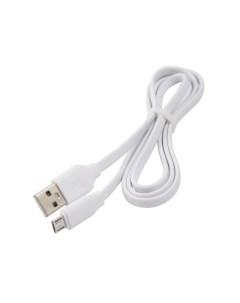 Кабель USB microUSB плоский 2A White УТ000023594 Red line