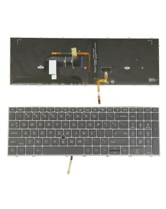Клавиатура для ноутбука HP ZBook Fury 15 G7 черная с подсветкой Оем