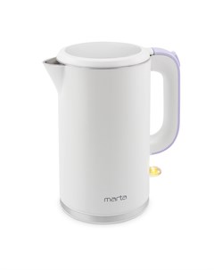Чайник электрический MT 4556 1 7 л белый фиолетовый Марта