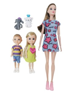 Игровой набор Счастливая семья кукла 29 см 2 куклы 11 см 801991 Наша игрушка