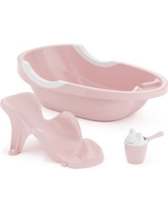 Набор для купания детский ванночка 86 см горка ковш лейка цвет розовый Альтернатива