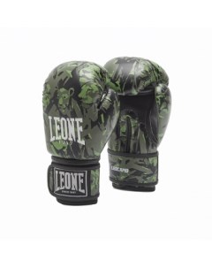 Детские боксёрские перчатки LEO CAMO зелёный 6oz Leone