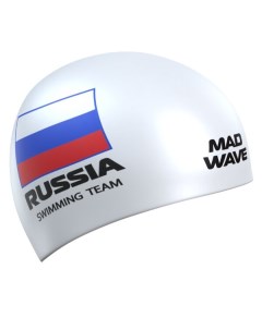 Шапочка для плавания Swimming Team белый Mad wave