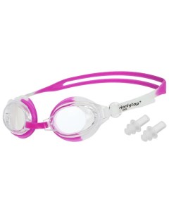 Очки для плавания ONLYTOP с берушами бело розовые BL28 Onlitop