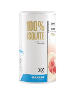 Изолят протеина 100 Isolate 90 protein 300 гр Клубника Maxler