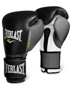 Боксерские перчатки Powerlock черно серые 12 унций Everlast