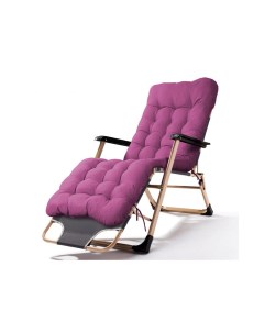 Кресло шезлонг раскладушка складное с матрасом для дачи и сада фиолетовое Urm