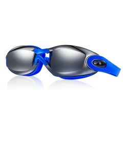 Очки для плавания зеркальные вз синие комфорт AF от UVA UVB силикон GA 2406E Wave