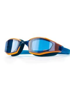 Очки для плавания оранжево голубые тонированные AF от UVA UVB силикон GA 2428 Wave
