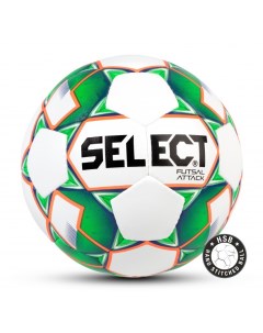 Футбольный мяч Futsal Attack 4 white green orange Select