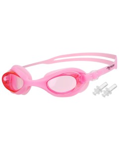 Очки для плавания взрослые беруши цвет светло розовый Onlitop