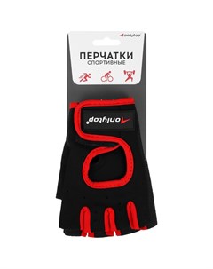Перчатки для фитнеса ONLITOP размер M неопрен цвет черный красный Nobrand