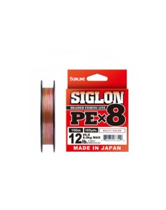Шнур Siglon PEx8 Multicolor 5C 0 8 12lb 150м 6 0 кг Sunline
