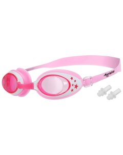 Очки для плавания ONLYTOP детские с берушами розовые с белой оправой 2200 Onlitop