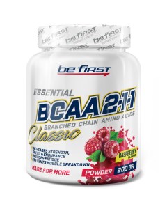 BCAA 2 1 1 Classic powder 200 г вкус малина Be first