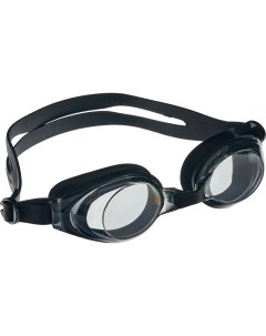 Очки для плавания Регуляр чёрные линзы серые Bradex