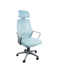 Кресло офисное с подлокотниками синее 62 х 62 х 114 122 см Nobrand