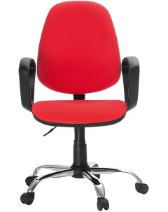 Кресло FA_EChair 222 PC ткань красная ТК12 Silver Easy chair