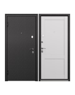 Дверь входная Torex Flat XL для квартиры металлическая 860х2050 левый черный белый Torex стальные двери