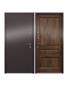 Дверь входная Torex Village для загородного дома металлическая 950х2050 левый коричневый Torex стальные двери