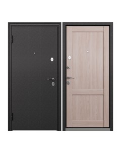 Дверь входная Torex для квартиры металлическая Flat XL 950х2050 левый черный бежевый Torex стальные двери