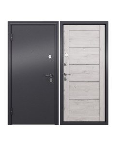 Дверь входная Torex Flat XL для квартиры металлическая 860х2050 левый черный серый Torex стальные двери