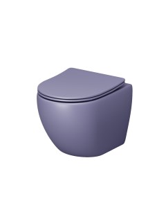 Унитаз подвесной Color фиолетовый матовый безободковый GR 4455LIMS Grossman