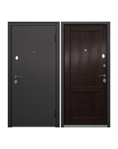 Дверь входная Torex для квартиры металлическая Flat XL 860х2050 правый черный коричневый Torex стальные двери