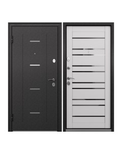 Дверь входная Torex Flat S для квартиры металлическая 950х2050 левый черный белый Torex стальные двери