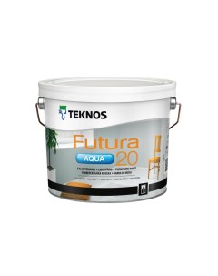 Краска полуматовая бесцветная Futura Aqua 20 РМ3 2 7 л Teknos