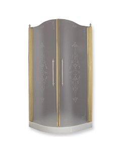Душевой уголок Diadema 90x90 прозрачное стекло с декором профиль Хром Migliore