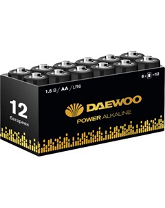 Алкалиновая батарейка LR 6 Power Alkaline Pack 12 5042070 Daewoo