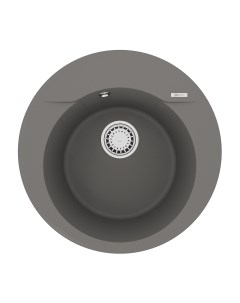 Кухонная мойка SULA 500 врезная круглая из кварцгранита цвет Серый шёлк Lemark