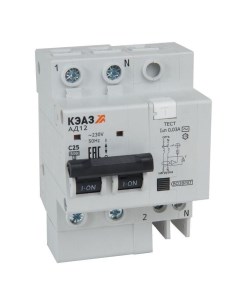 Выключатель автоматический АД12 22C25 АC УХЛ4 дифференциального тока с защитой от сверхток Кэаз