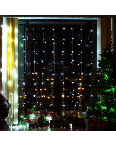 Гирлянда штора на окно новогодняя светодиодная H0149 5 х 2 м белый холодный Baziator