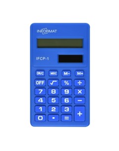 Калькулятор INFORMAT IFCP 1 8 разр карманный синий Informat