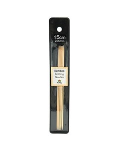Спицы для вязания чулочные Bamboo натуральный бамбук 2мм 15см 5шт KND060200 Tulip