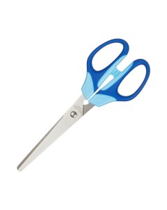 Ножницы Ergo Soft 180 мм с резиновыми ручками цвет синий Attache