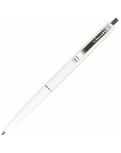 Ручка шариковая автоматическая K15 СИНЯЯ корпус белый узел 1 мм линия пись Schneider