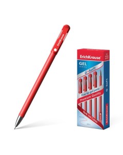 Ручка гелевая G Soft чернила красные узел 0 38 мм длина линии письма 500 ме Erich krause
