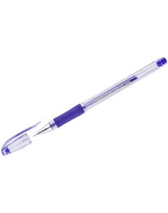 Ручка гелевая Hi Jell Needle Grip 035мм синий резиновая манжетка 12шт HJR 500RNB Crown