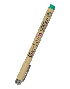 Ручка капиллярная PIGMA MICRON 0 45мм Зеленый Sakura