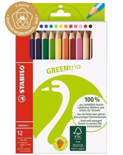 Цветные карандаши GreenTrio 6203 12 12 цветов Stabilo