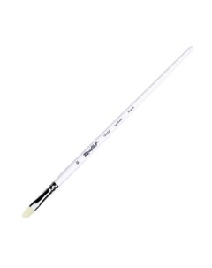 Кисть Серия 1B32W из белой синтетики 10 овальная длинная ручка Roubloff