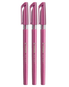 Ручка шариковая Excel 828 56 3В 0 38 мм розовая 3 штуки Stabilo
