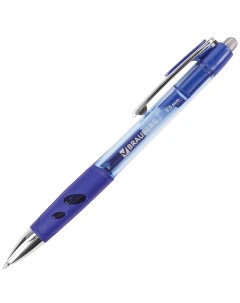 Ручка гелевая автоматическая Officer 035мм синий резиновая манжетка 12шт 141056 Brauberg