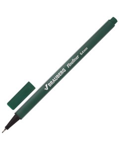 Ручка капиллярная линер Aero ТЕМНО зеленая 142251 12 шт Brauberg