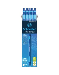Ручка шариковая Slider Edge F 04мм синий цвет чернил трехгранная 10шт 152003 Schneider
