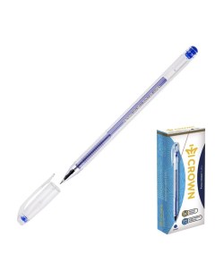 Ручка гелевая стандарт Crown HJR 500B синяя узел 0 5 мм 12 шт Nobrand