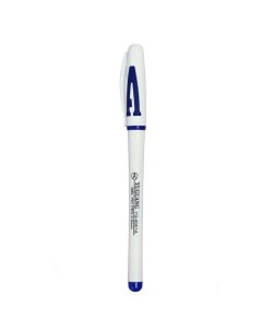 Ручка гелевая 0 5 мм стержень синий корпус белый с резиновым держаталем 12 шт Nobrand